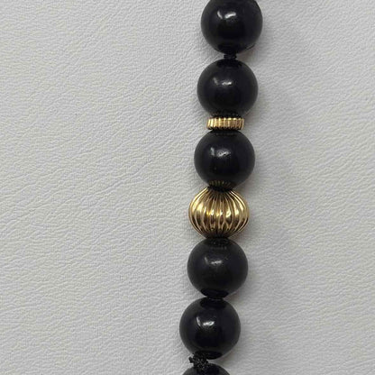 Pre-Owned Boutique Black/Gold Beaded Necklace