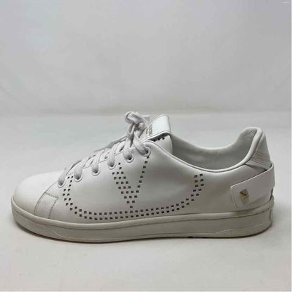 Pre-Owned Valentino White Leather Shoe Size 9.5 Designer Shoes