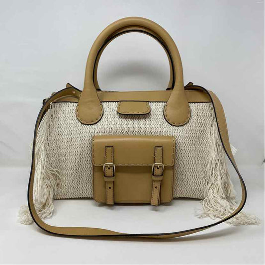Pre-Owned Chloe Beige Knit Designer Handbag
