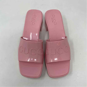 Pre-Owned Gucci Pink Rubber Shoe Size 6.5 Designer Shoes