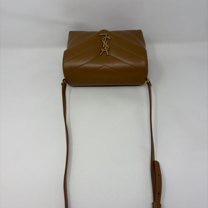 Pre-Owned Saint Laurent Cognac Leather Designer Handbag