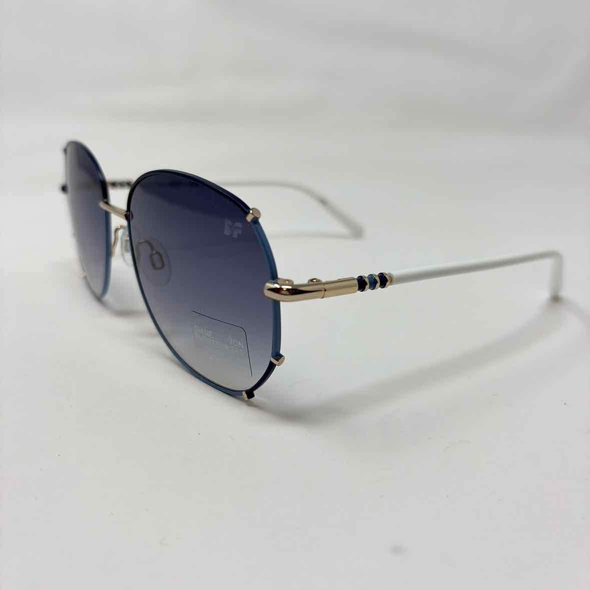 Pre-Owned Diane Von Furstenberg Blue/White Sunglasses
