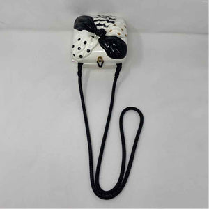 Pre-Owned Timmy Woods Black/White Wood Handbag