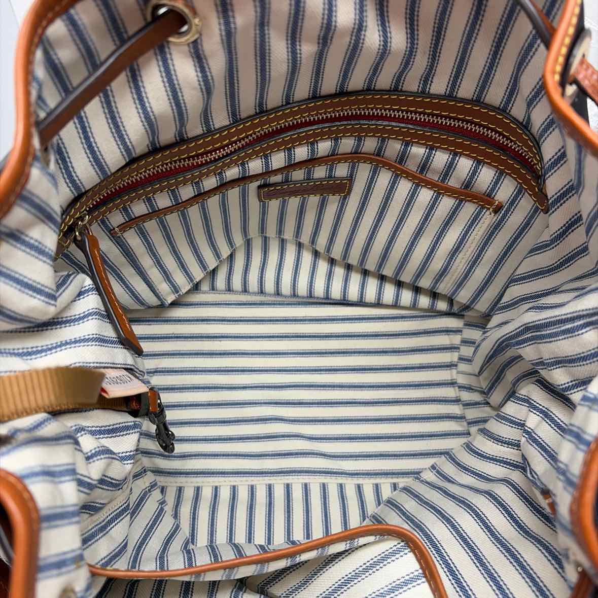 Pre-Owned Dooney & Bourke Black/Brown Nylon Handbag