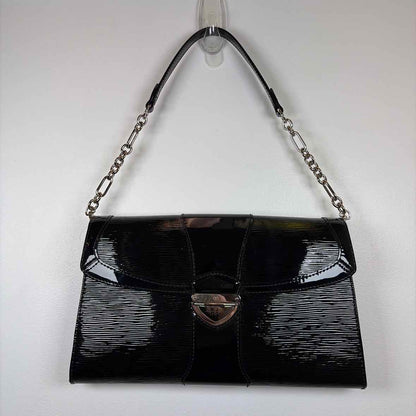 Pre-Owned Louis Vuitton Black Patent Designer Handbag