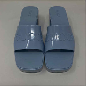 Pre-Owned Gucci Lt Blue Plastic Shoe Size 9.5 Designer Shoes