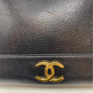 Pre-Owned Chanel Black Leather Designer Handbag