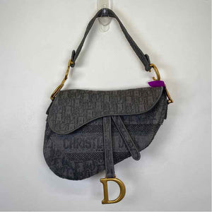 Pre-Owned Christian Dior Grey Canvas Designer Handbag