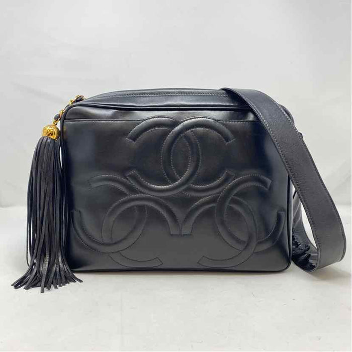 Pre-Owned Chanel Black Leather Designer Handbag