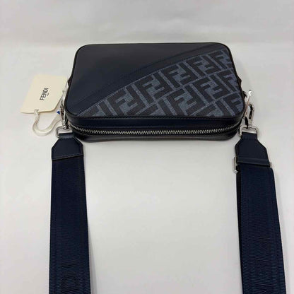 Pre-Owned Fendi Navy Leather Designer Handbag