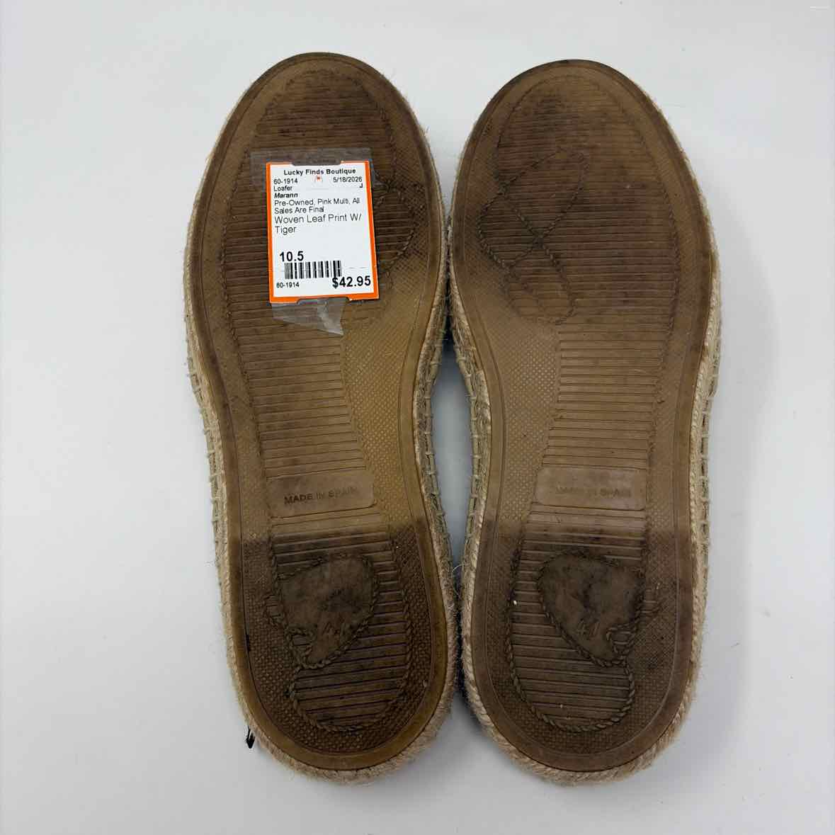 Pre-Owned Shoe Size 10.5 Marann Pink Multi Loafer