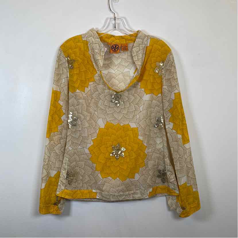 Pre-Owned Size 6/M Tory Burch Yellow Multi Top
