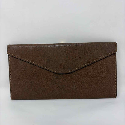 Pre-Owned Gucci Brown Leather Designer Wallet