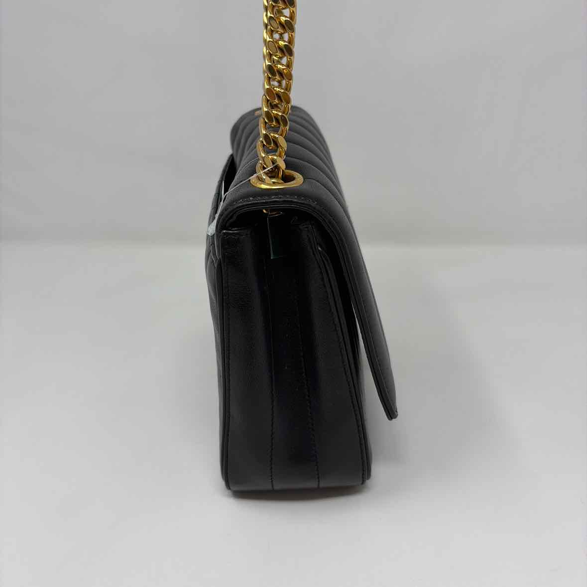 Pre-Owned Saint Laurent Black Leather Designer Handbag