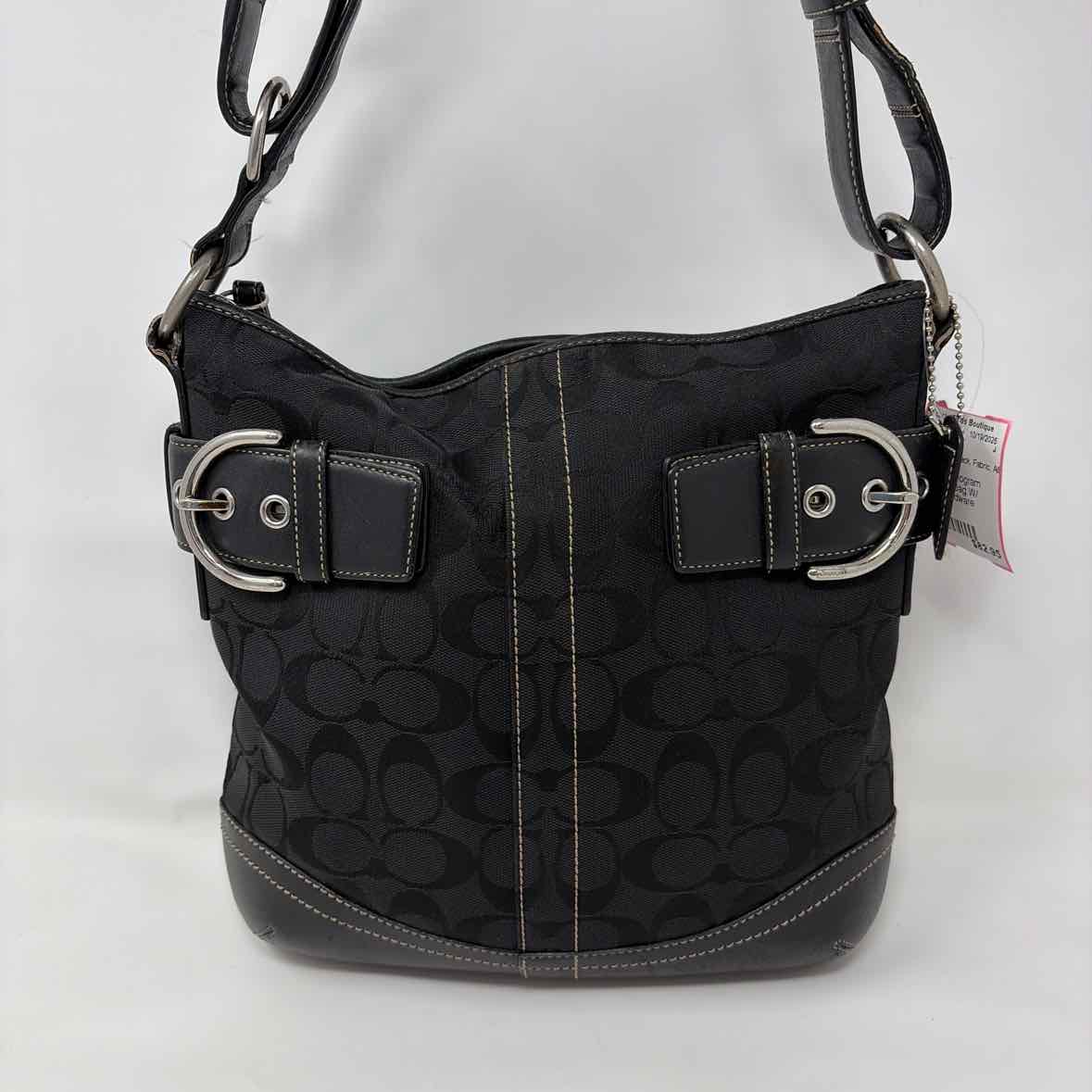 Pre-Owned Coach Black Fabric Handbag