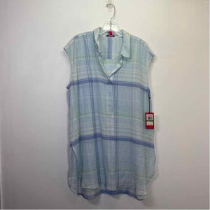 Pre-Owned Size L Vince Camuto blue stripe Casual Dress