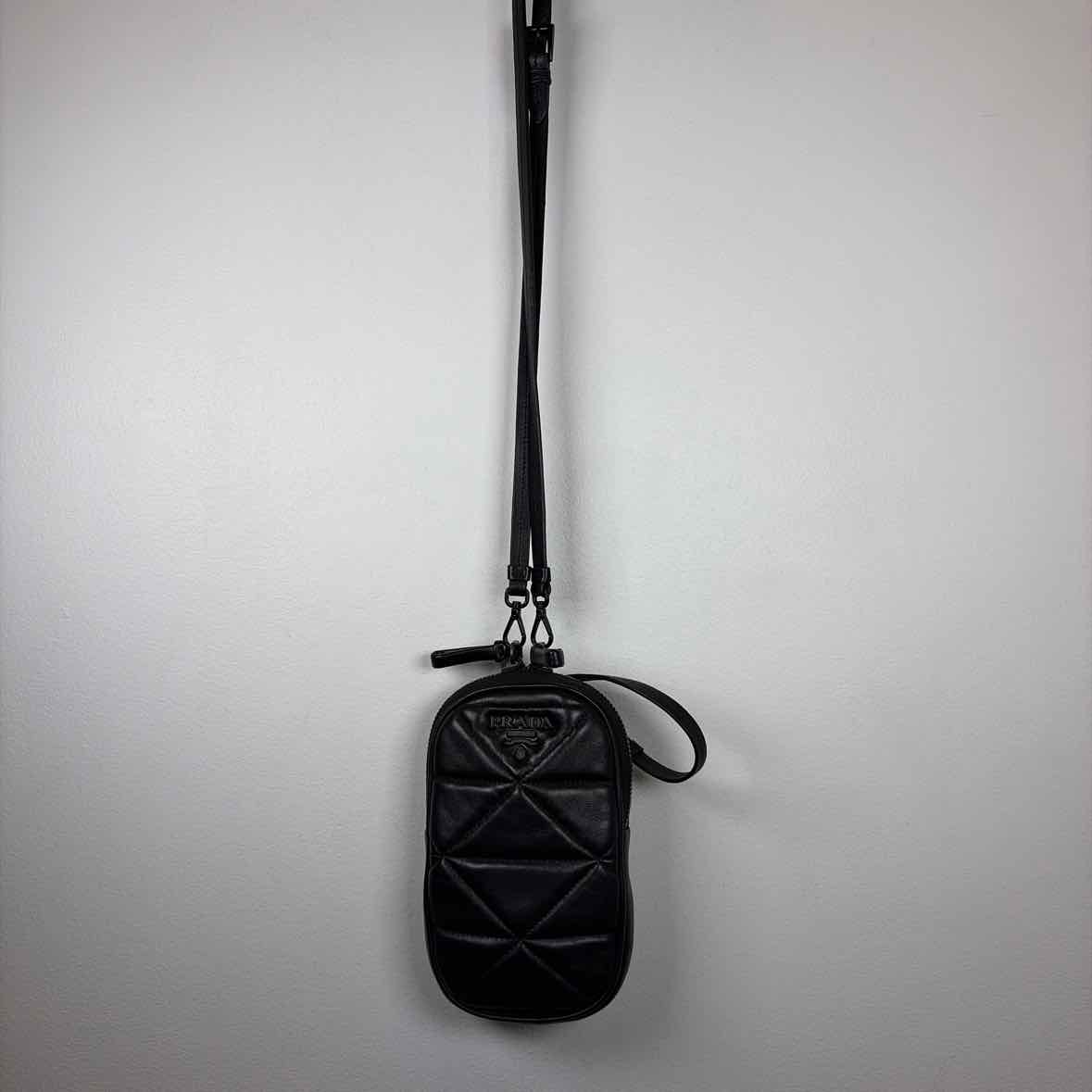 Pre-Owned Prada Black Leather Designer Handbag