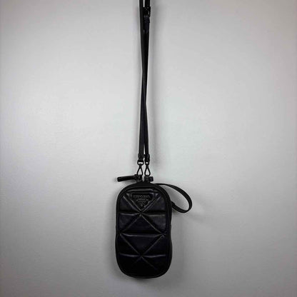 Pre-Owned Prada Black Leather Designer Handbag