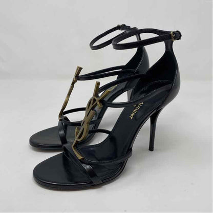 Pre-Owned Saint Laurent Black Leather Shoe Size 6 Designer Shoes