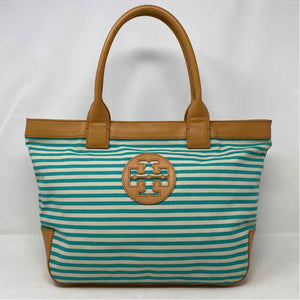 Pre-Owned Tory Burch Striped Canvas Handbag