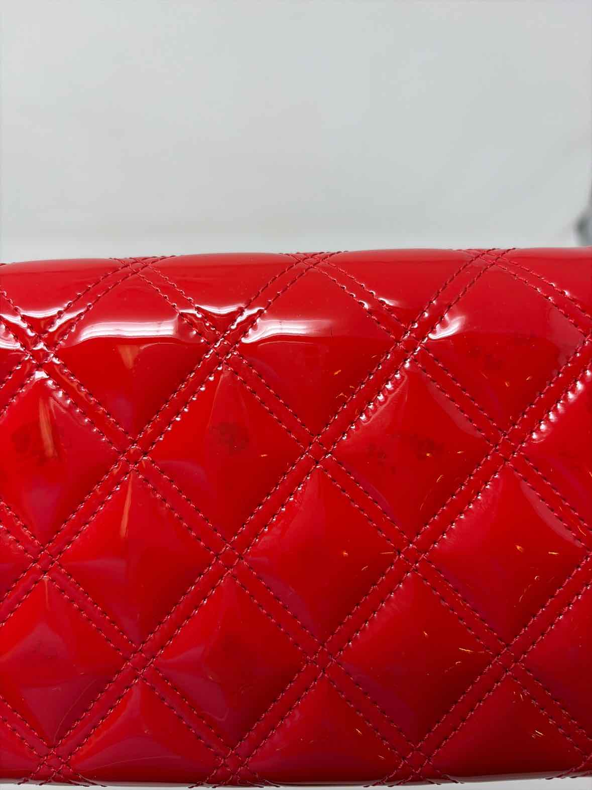 Pre-Owned Chanel Red Patent Designer Wallet