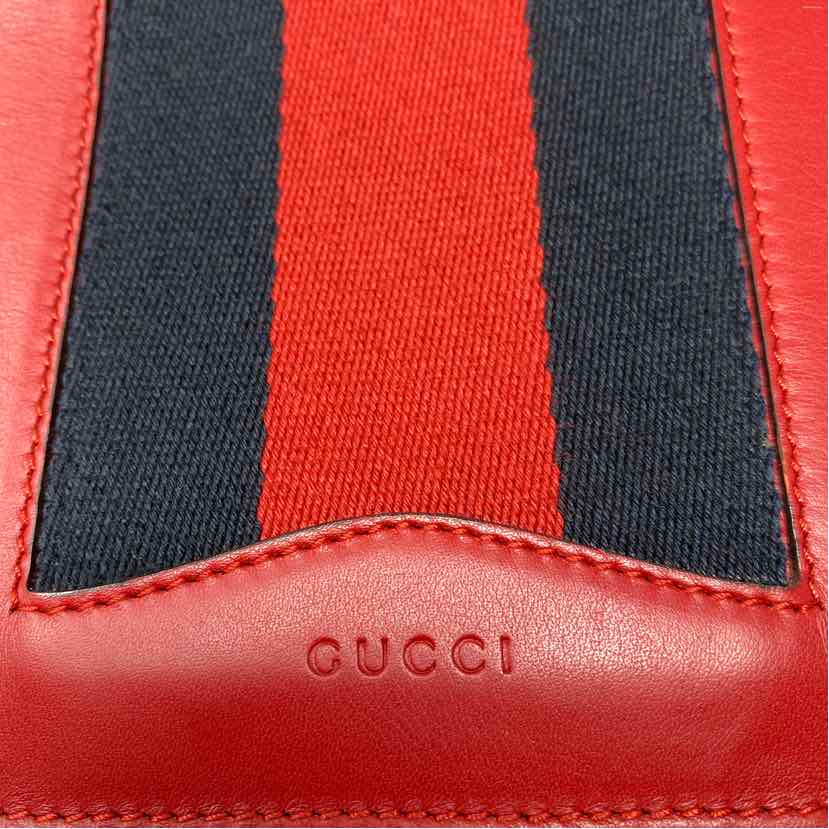 Pre-Owned Gucci Red Leather Designer Handbag