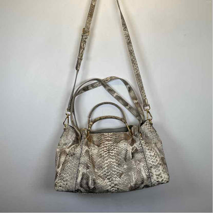 Pre-Owned Sandra Roberto Snake Print Leather Handbag