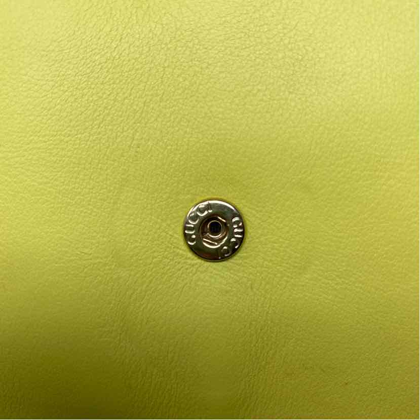 Pre-Owned Gucci Chartreuse Leather Designer Handbag