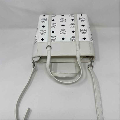Pre-Owned MCM White Leather Designer Handbag
