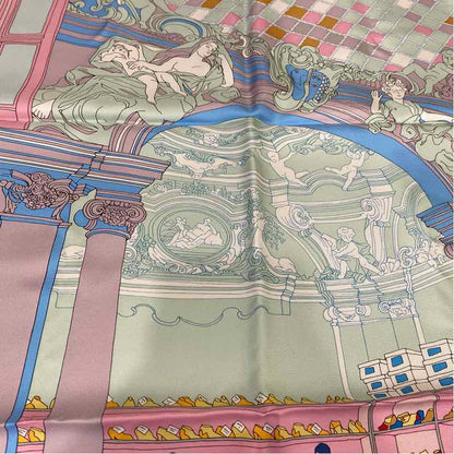 Pre-Owned Ferragamo Multi Silk Designer Scarf