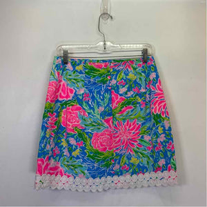 Pre-Owned Size 4/S Lilly Pulitzer pink floral Skirt