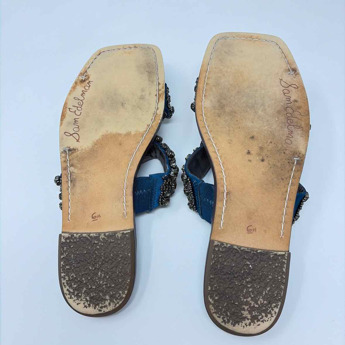 Pre-Owned Shoe Size 6.5 Sam Edelman Teal Sandals