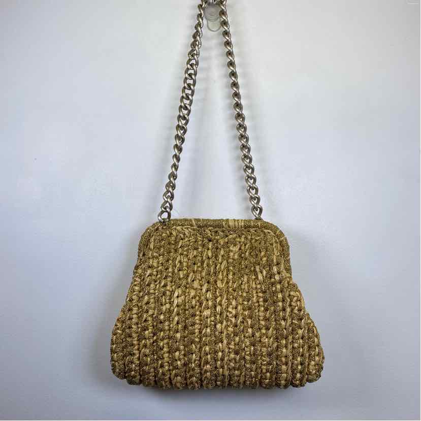 Pre-Owned Made in Italy Gold Fabric Handbag