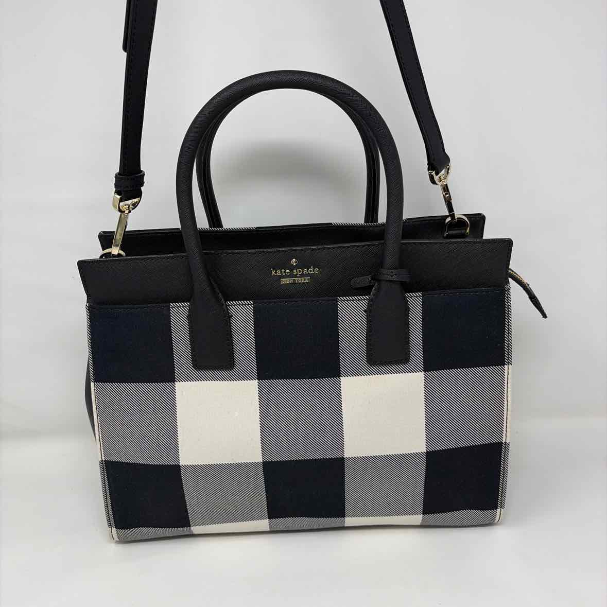 Pre-Owned Kate Spade Black/White Leather Handbag