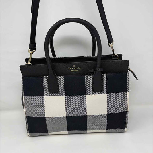 Pre-Owned Kate Spade Black/White Leather Handbag