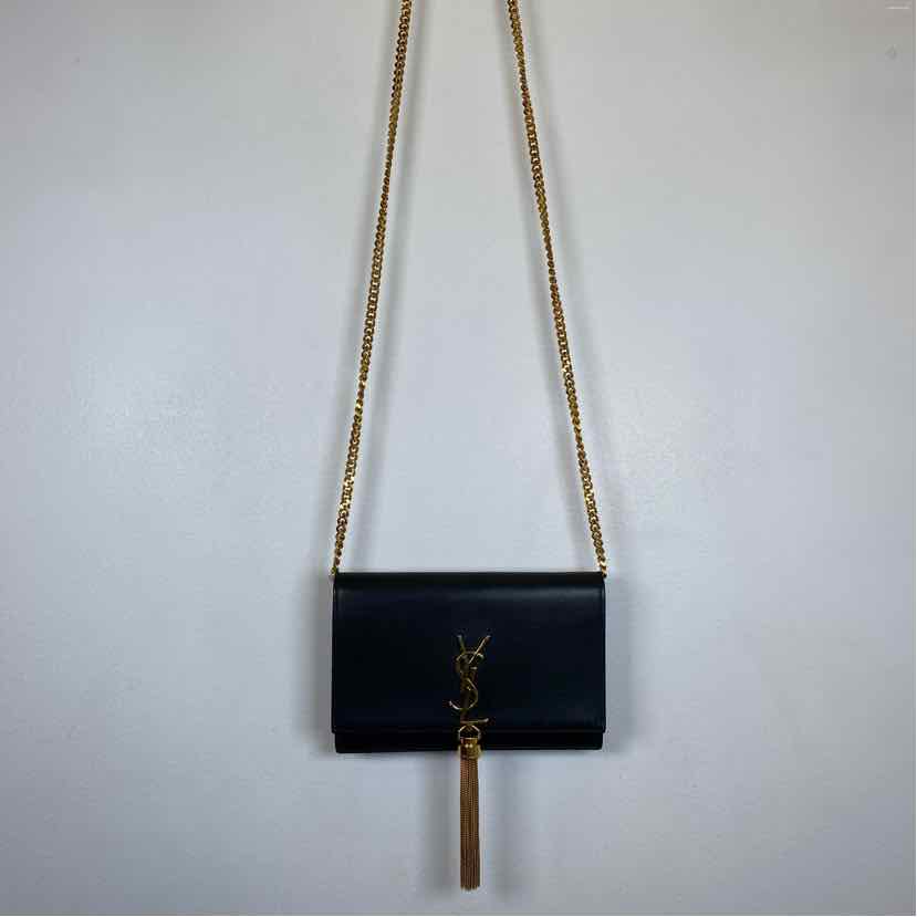 Pre-Owned Saint Laurent Black Leather Designer Handbag