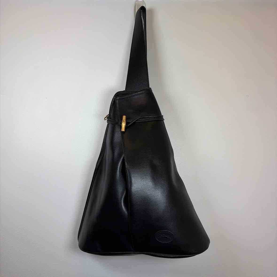 Pre-Owned Longchamp Black Leather Handbag