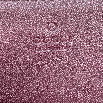 Pre-Owned Gucci Burgundy Leather Designer Wallet