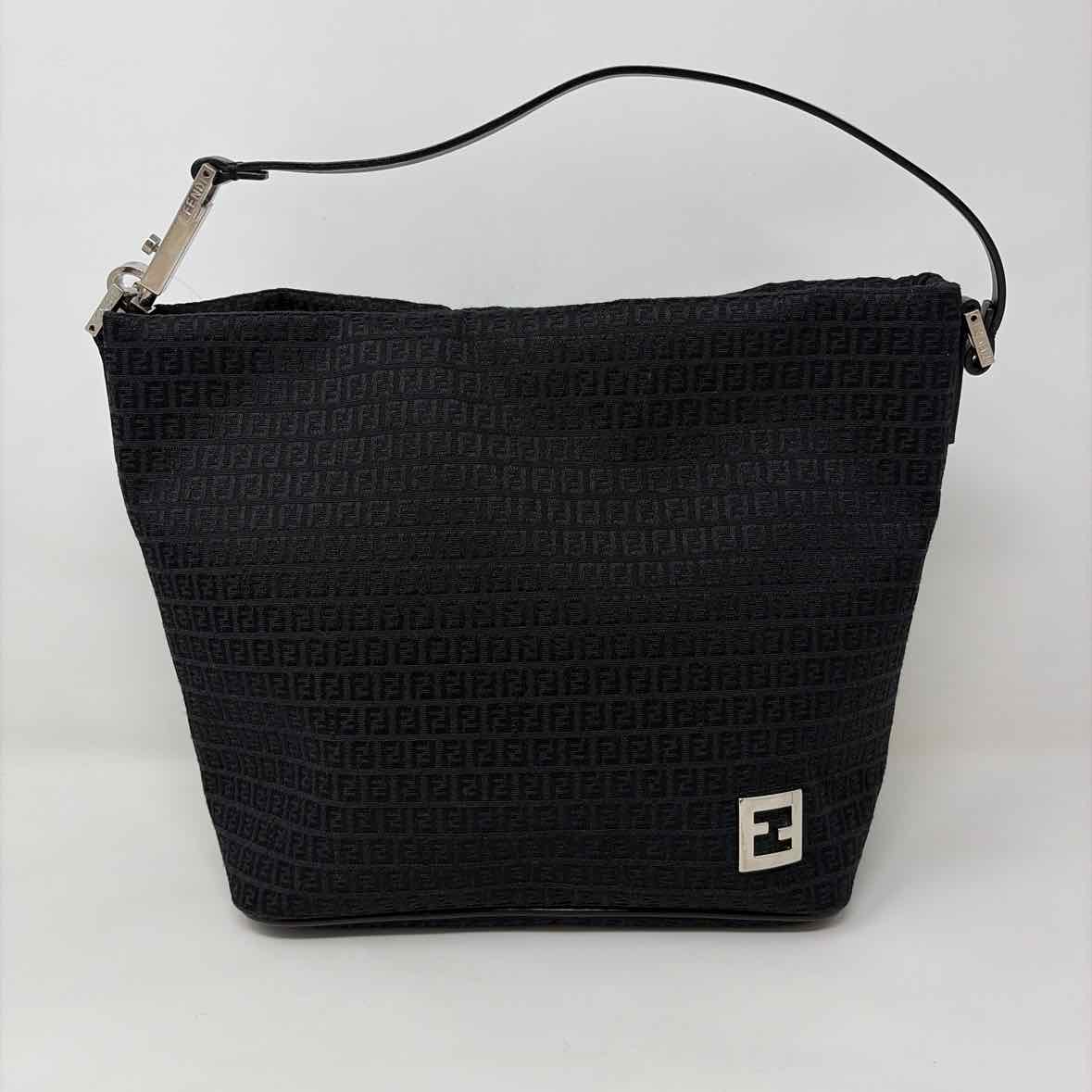 Pre-Owned Fendi Black Fabric Designer Handbag