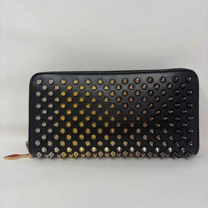 Pre-Owned Christian Louboutin Black Leather Designer Wallet