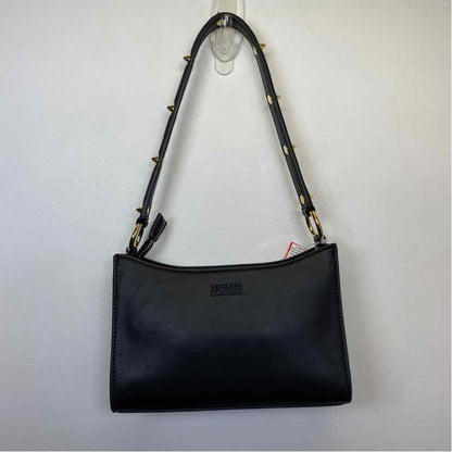 Pre-Owned Versace Jeans Coutre Black & Gold Leather Handbag