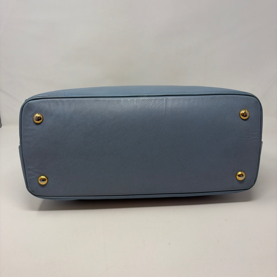 Pre-Owned Prada Light Blue Leather Designer Handbag