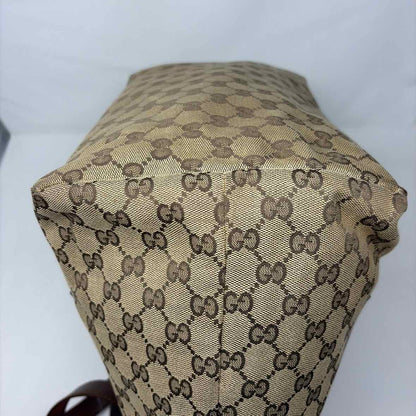Pre-Owned Gucci Brown Fabric Designer Handbag