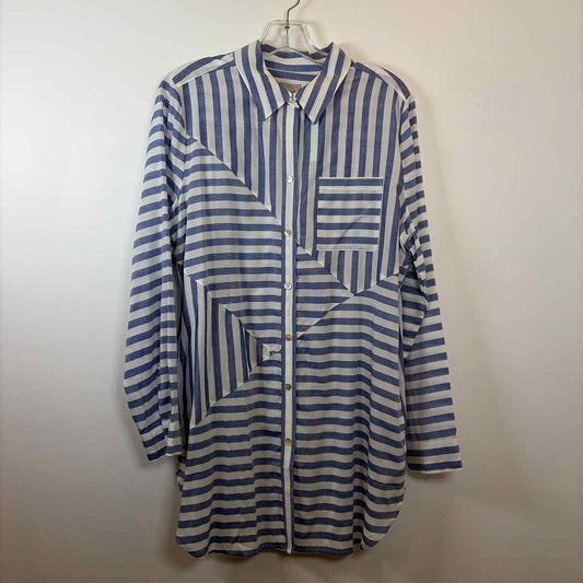 Pre-Owned Size M Chico's blue stripe Top