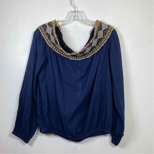 Pre-Owned Size XL Tory Burch Navy Multi Top