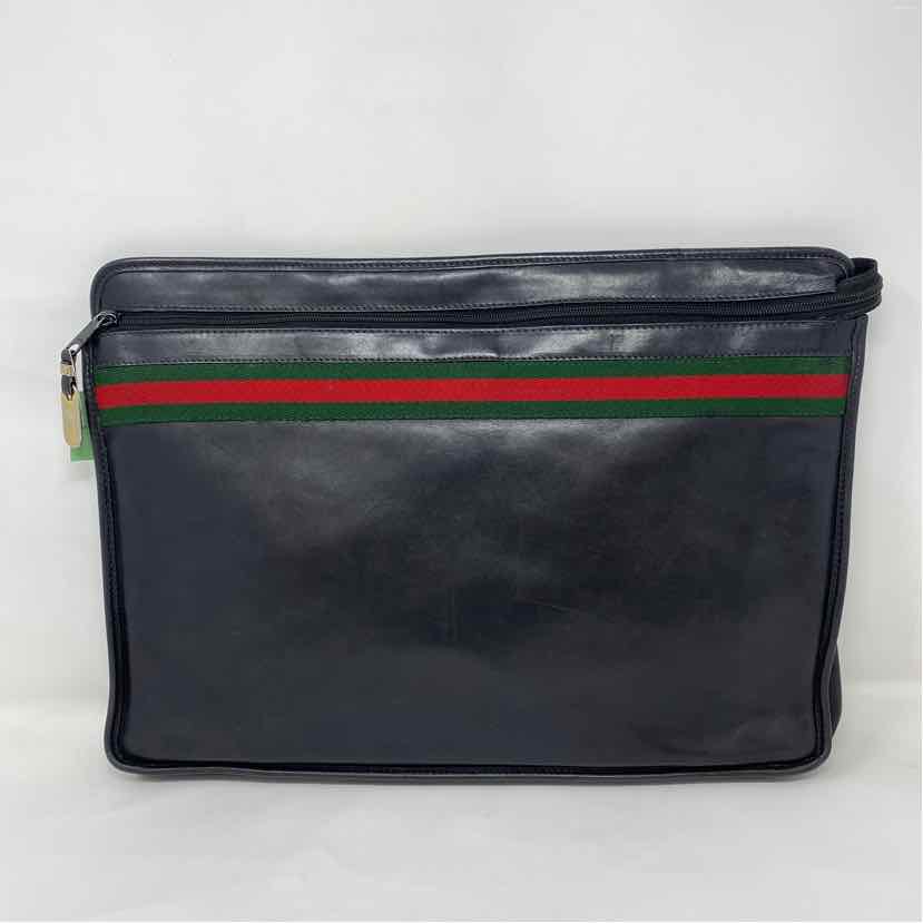 Pre-Owned Gucci Black Leather Designer Handbag