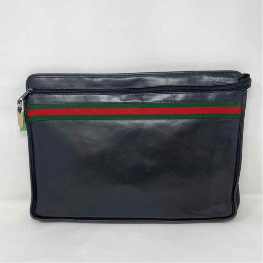 Pre-Owned Gucci Black Leather Designer Handbag