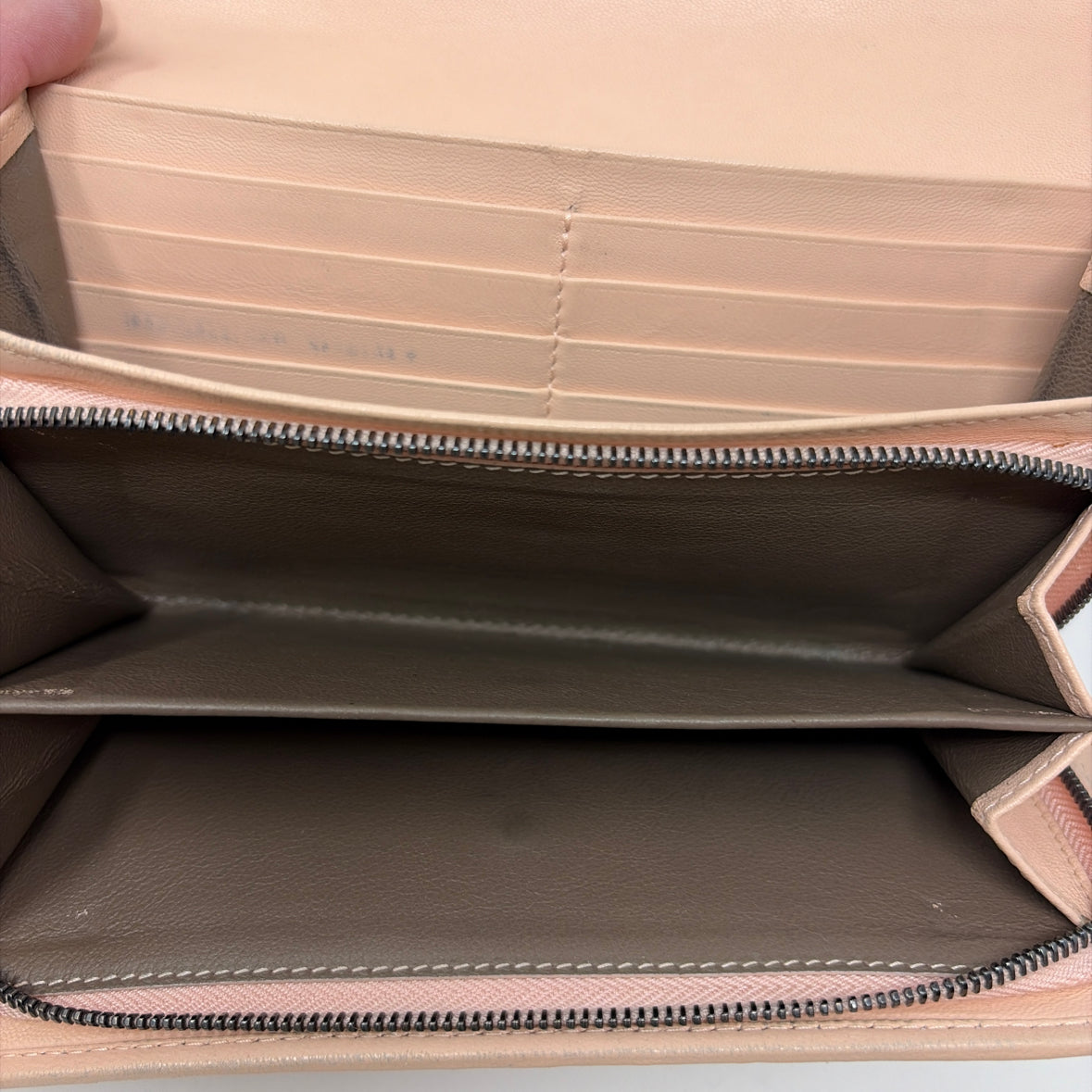 Pre-Owned Bottega Veneta Pink Multi Leather Designer Wallet