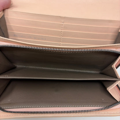 Pre-Owned Bottega Veneta Pink Multi Leather Designer Wallet
