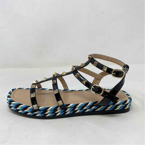 Pre-Owned Valentino Black Rope Shoe Size 5.5 Designer Shoes